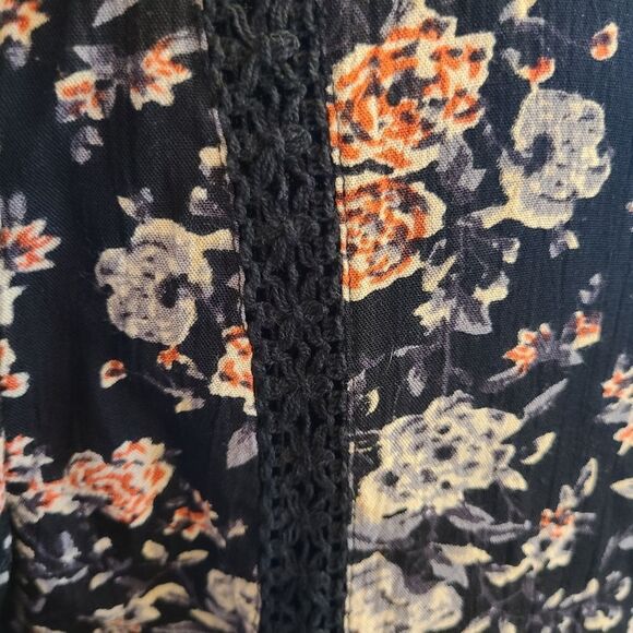 ETC Tunic Floral Bohemian Hippie Flowy Sz L - Picture 10 of 16